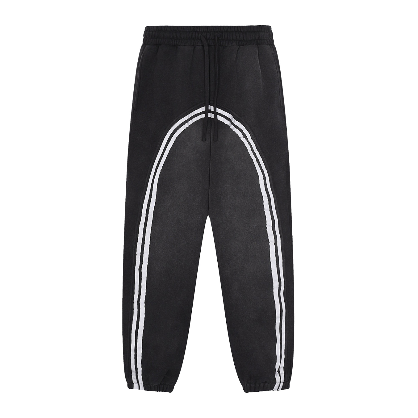 Sun Fade Tape Joggers - Black